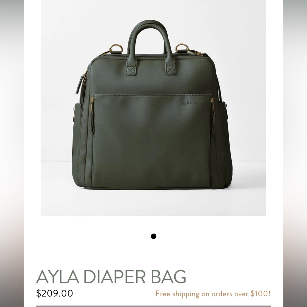 Ayla & Co Diaper Bag in Green